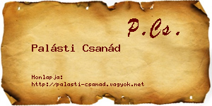 Palásti Csanád névjegykártya